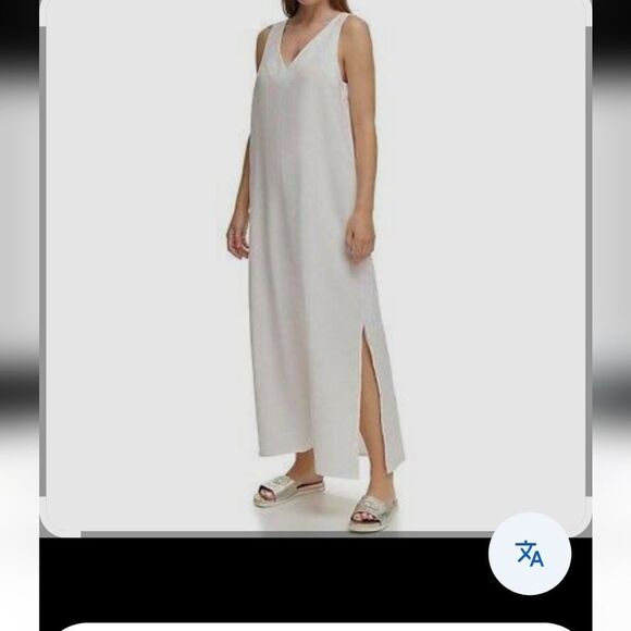 DKNY PURE Dresses & Skirts - Pur White Sleeveless Slit Sundress Resort Wear